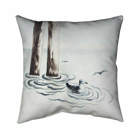 BEGIN HOME DECOR 20 x 20 in. Seagull-Double Sided Print Indoor Pillow 5541-2020-CO136